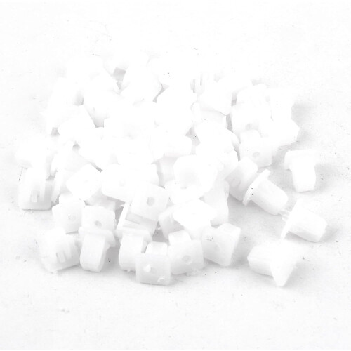 100 Pcs 9mm Hole Plastic Rivet Car Door Trim Panel Retainer Clip White