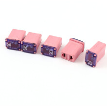 5 Pcs Pink Plastic 30A 12V-58V Female Push in Blade Cartridge PAL Fuse for Car