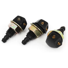 34 x21mm Vehicle Plastic Front Windshield Washer Sprayer Nozzle Black 3 Pcs