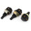 34 x21mm Vehicle Plastic Front Windshield Washer Sprayer Nozzle Black 3 Pcs 1