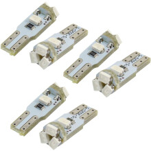 Blue 5 3020 Surface Mount Device LED T5 Vehicle Car Internal Lights Lamps Bulbs 6pcs