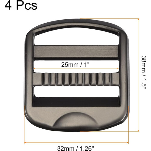 Metal Ladder Buckle, Slider Metal Adjustable Buckle for Backpack Strap 1