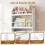 Wall-Mounted Kids Bookshelf, 4-Tier, White 1