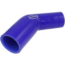 Car Cooling System 38-51mm Inner Dia 45 Degree Elbow Silicone Hose Reducer Blue