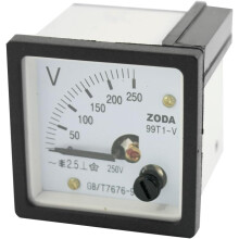 AC 0-250V Class 2.5 Square Analog Volt Panel Mount Meter Gauge