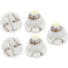 Auto White 3020 Surface Mount Device 1-LED Glove Box Light Bulb T3 5 Pcs Internal