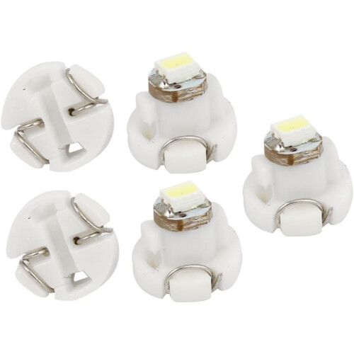 Auto White 3020 Surface Mount Device 1-LED Glove Box Light Bulb T3 5 Pcs Internal