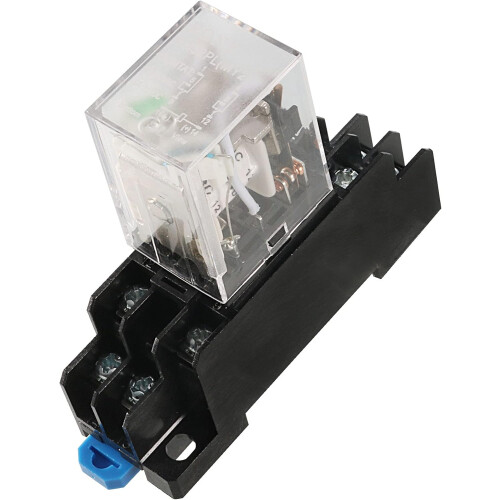 MY2J-DC12V Coil 8 Pin 35mm DIN Rail Electromagnetic Power Relay