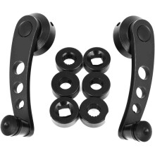 2 Pcs Universal Black Auto Car Window Winder Cranks Aluminum Handle