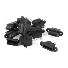 10 Pcs Auto Car Boat Truck Blade ATC Fuse Holder Seat Cover Black