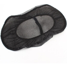 Black Mesh Tertolon Stuff Heat Insulation Motorbike Seat Cover Cushion