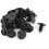24 Pcs Black Plastic Rivets Fender Bumper Push Clips for 9mm Hole Dia 1