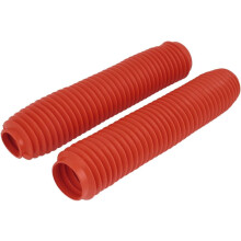 Pair 38cm Long Front Fork Cover Shock Absorber Dust Rubber Cover Red