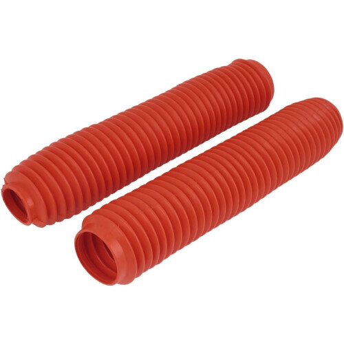 Pair 38cm Long Front Fork Cover Shock Absorber Dust Rubber Cover Red