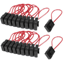 30A Wire In-line Fuse Holder Block Black Red for Car Boat Truck 20pcs