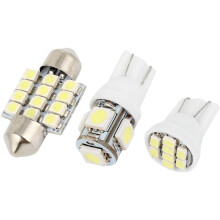 12pcs DC 12V White LED Light Bulb Lamp Interior Package Kit for Nissan Rogue 2008-2013