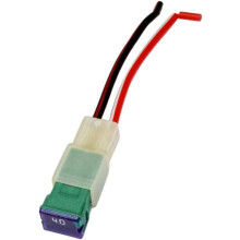 DC 32V 40A 2 Wire Leads Female Mini PAL Inline Fuse Holder Green for Car Auto