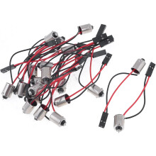 20 Pcs DC 12V Car T10 BA9S LED Bulb Light Wire Cable Adapter Socket for Vehicle