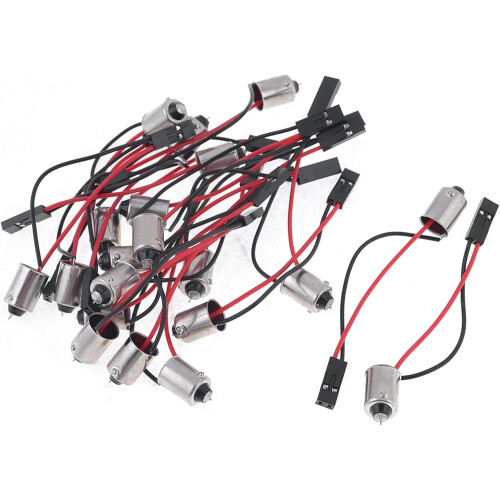 20 Pcs DC 12V Car T10 BA9S LED Bulb Light Wire Cable Adapter Socket for Vehicle