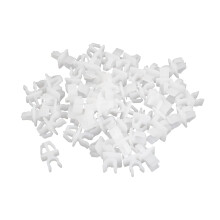 12mm x 7mm Hole Hood Prop Rod Clip Support Clamp Holder White 50pcs for Car