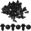 50 Pcs Door Panel Black Rivets Retainer Clip 1