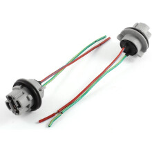 2 Pcs T20 W21W 7440 LED Bulb Socket Car Light Wire