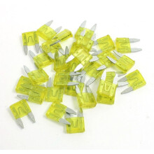 30 Pcs 32V 20A Small Blade Fuses Automotive Car Truck SUV Replacement Fuse Yellow