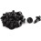 20 Pcs Black Plastic Bumper Clips 6mmx14mmx17mm 1