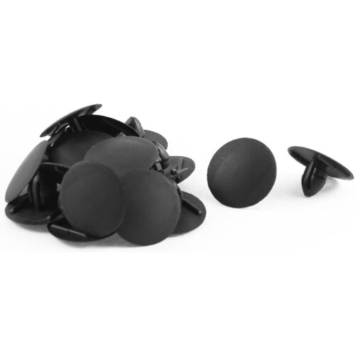 20Pcs Black Plastic Splash Clips 9mm x 11mm x 24mm