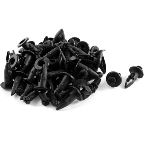 Car Fender Bumper Push Pin Clips 10mm Hole 50 Pcs