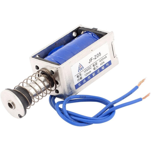 DC 12V 10mm 4.5Kg Push Pull Type Open Frame Solenoid Electromagnet