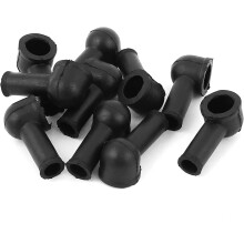 Terminal Insulating Covers 12mm x 8mm 10 Pcs Black