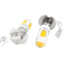 2 Pcs H3 Yellow 5 COB LED Driving Lamp Fog Light Bulb 12V for Car