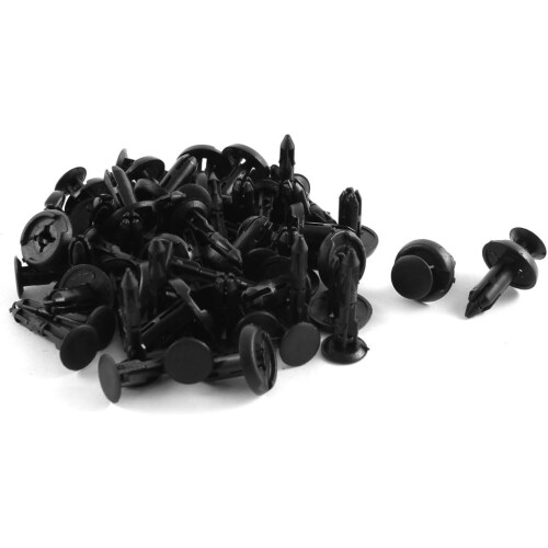 30 Pcs Black Plastic Guard Clips 6mm x 15mm x 18mm