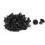 30 Pcs Black Plastic Guard Clips 6mmx12mmx15mm 1