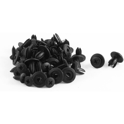 30 Pcs Black Plastic Guard Clips 6mmx12mmx15mm