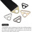 Triangle Buckle Adjuster, Triangle D Rings Adjuster Triangle with bar Swivel Clip for Webbing Bag 4