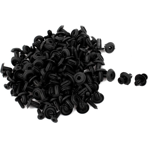 6mm Hole Plastic Rivets Screw Push Clips 100 Pcs