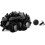 100 Pcs Black Plastic Rivet 8mm x 25mm x 22mm 1