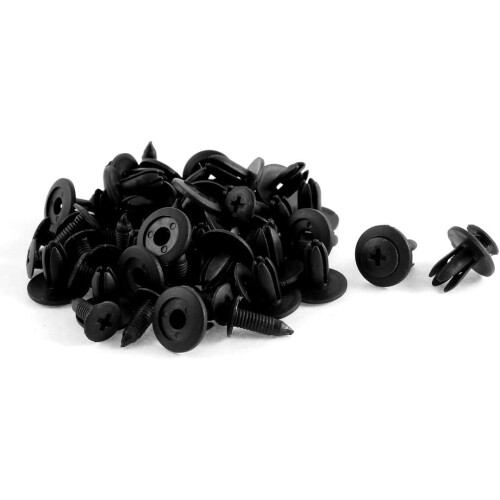 30 Pcs 6mm Hole Plastic Retainer Clips Bumper Screw Rivet Bumper Clips