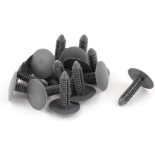 Car Parts Plastic Push Screw Rivet Panel Fixings Clips Gray 15 Pcs