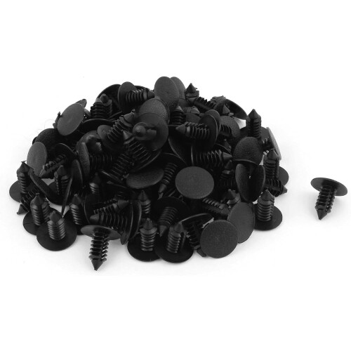 100pcs 8mm Plastic Fastener Rivet Clips Bumper Shield Retainer Auto Body Clips