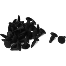 32 Pcs Black Plastic Rivets Clip 3mm x 5mm x 13mm