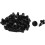 30 Pcs Black Plastic Splash Clips 6mmx14mmx11mm for Car 1