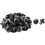 50 Pcs 20mm x 9mm Black Plastic Rivet Engine Lining Trim Clips 1