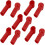 10Pcs PVC Battery Terminal Insulating Protector Covers Red 14mmx10mm 1