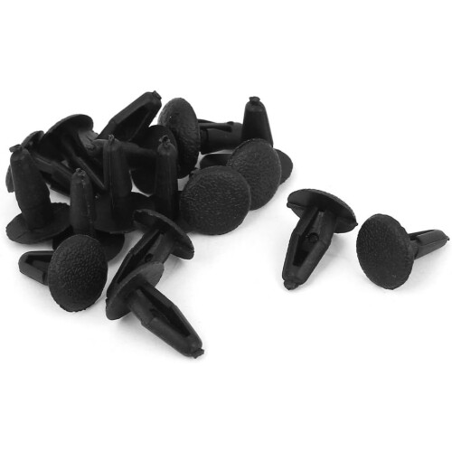 16 Pcs Black Plastic Rivets Clip 4mm x 6mm x 13mm