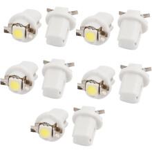 Car White B8.5D 5050 1 Surface Mount Device LED Dashboard Indicator Side Light 10 Pcs