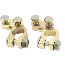Pair Adjustable Brass Battery Terminal Clamps 50 x 45 x 18mm for Car
