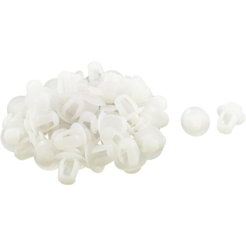 50 Pcs White Plastic Rivets Door Retainer Clips